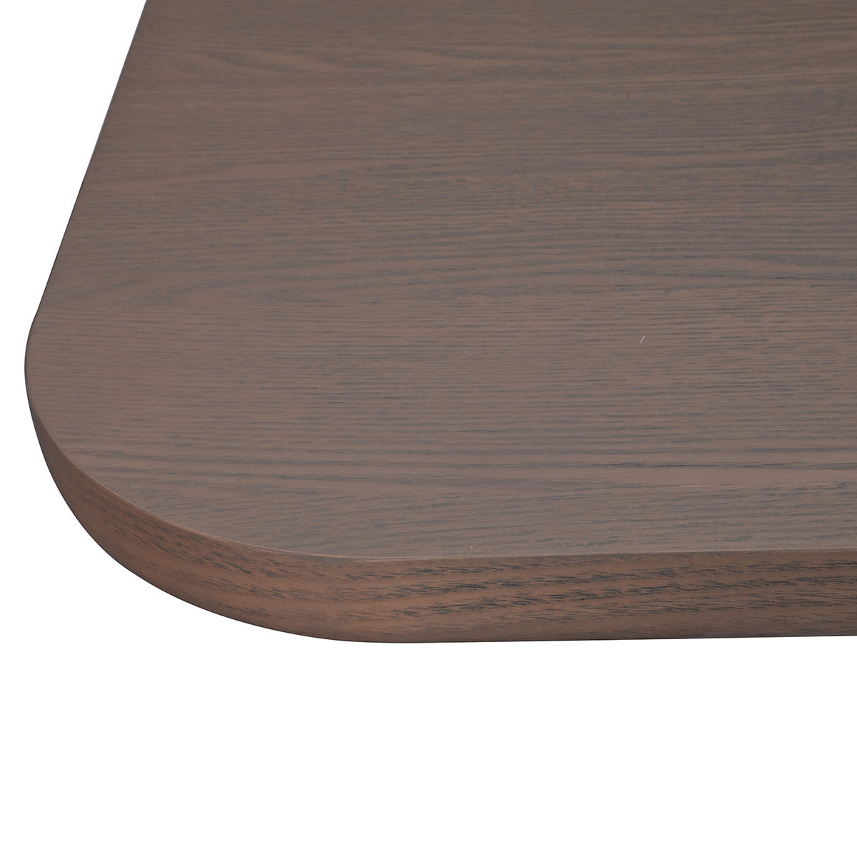 Mesa de comedor Jaipur Nogal detalle de textura fondo blanco