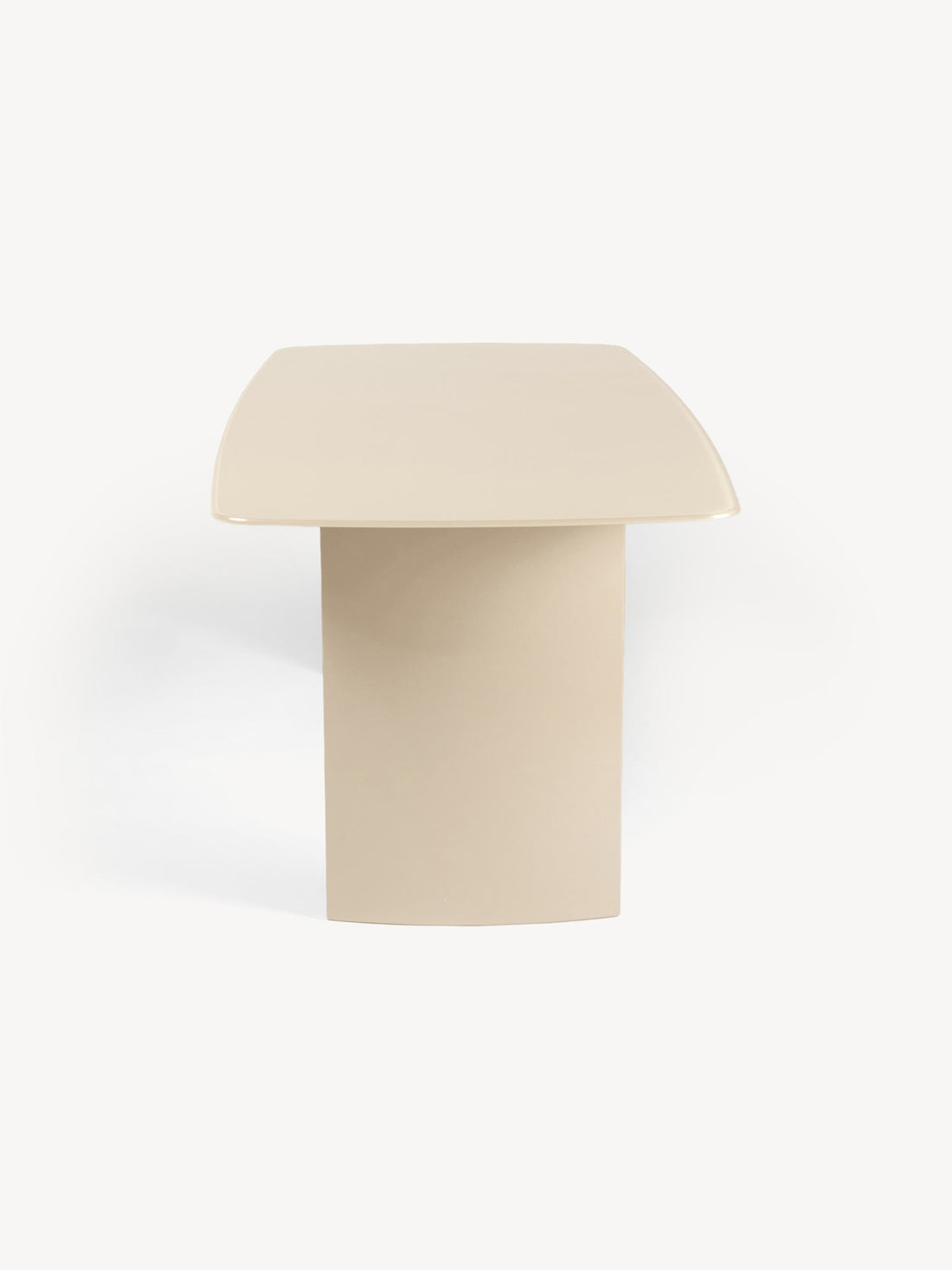 Mesa de comedor Cali beige, vista lateral