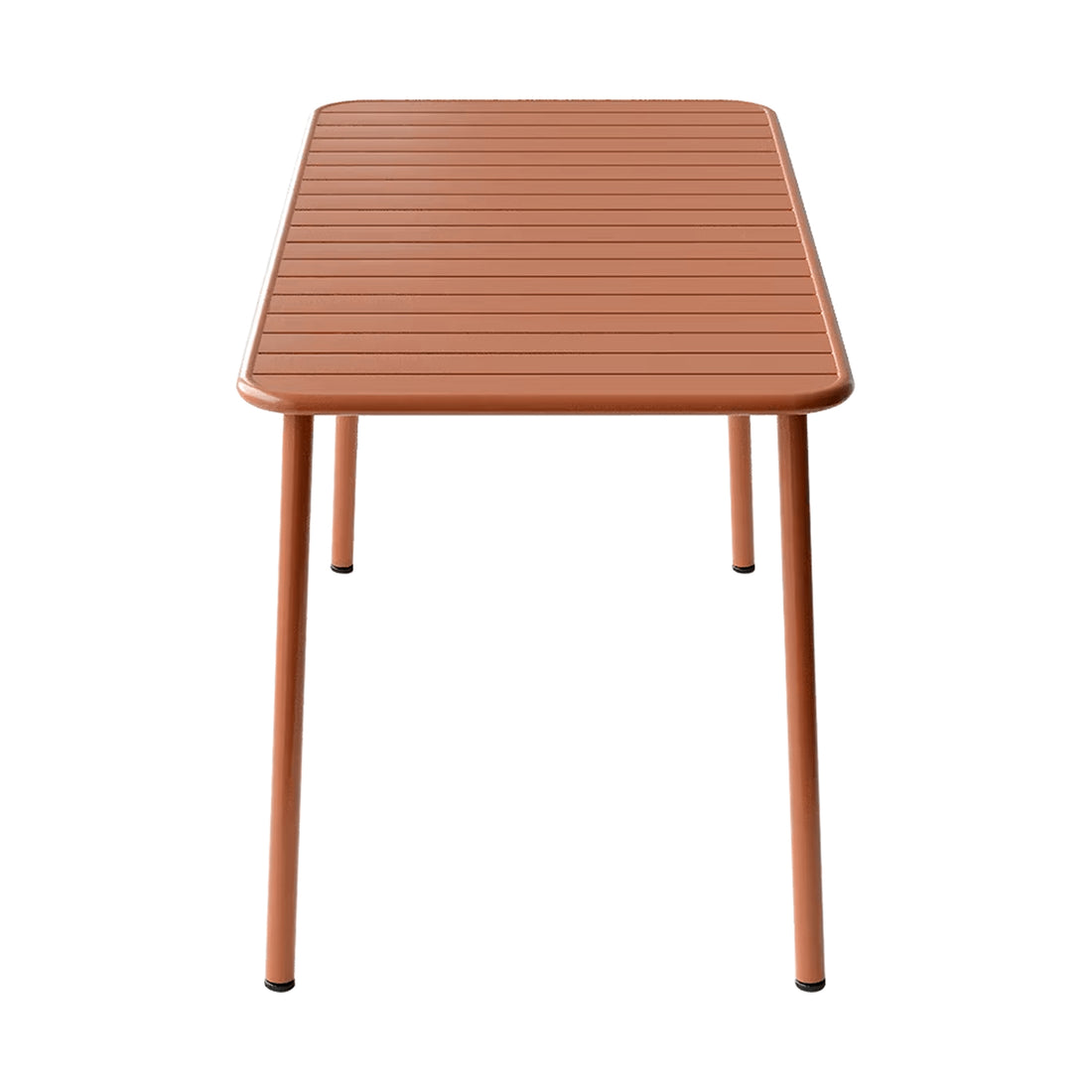 Mesa de Exterior Formentera Naranja Vista Superior Frontal