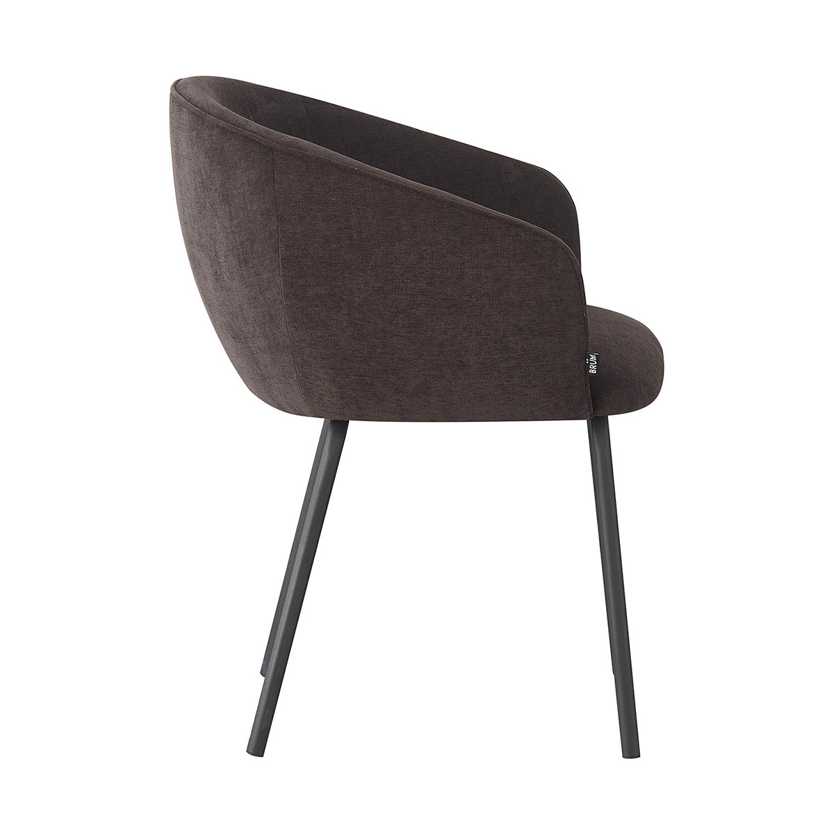 Silla Miami negro fondo blanco vista lateral