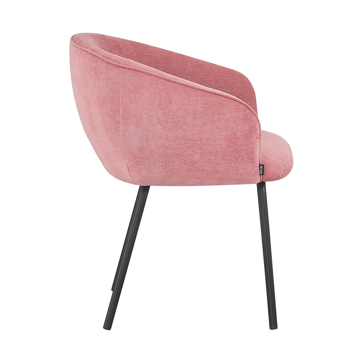 Silla Miami rosa fondo blanco vista lateral