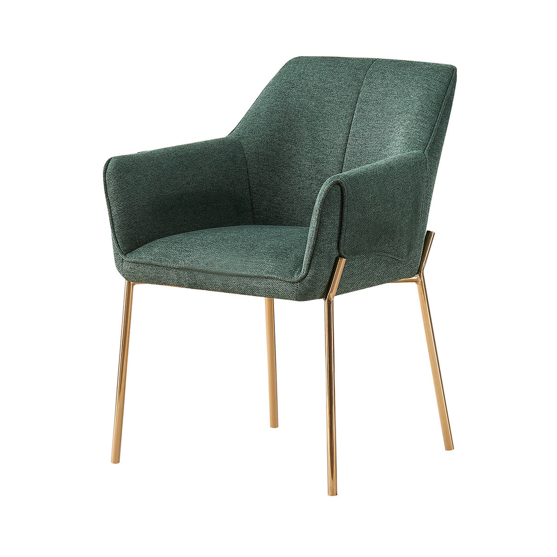Silla Toronto Verde Fondo Blanco Vista en Perspectiva