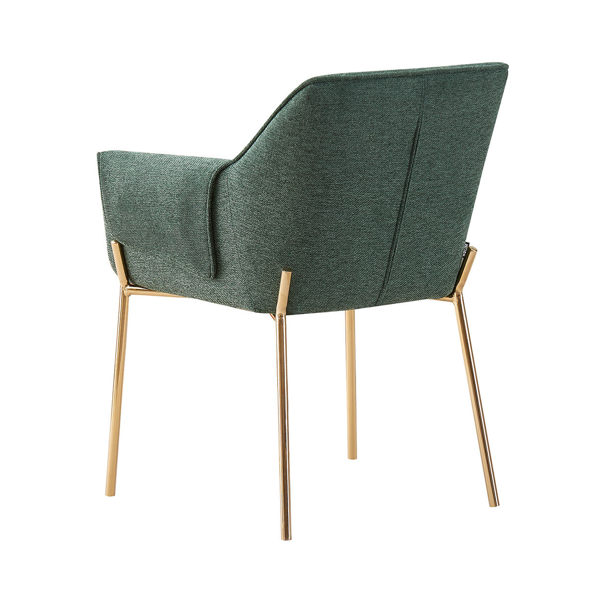 Silla Toronto Verde Fondo Blanco Vista en Perspectiva Trasera