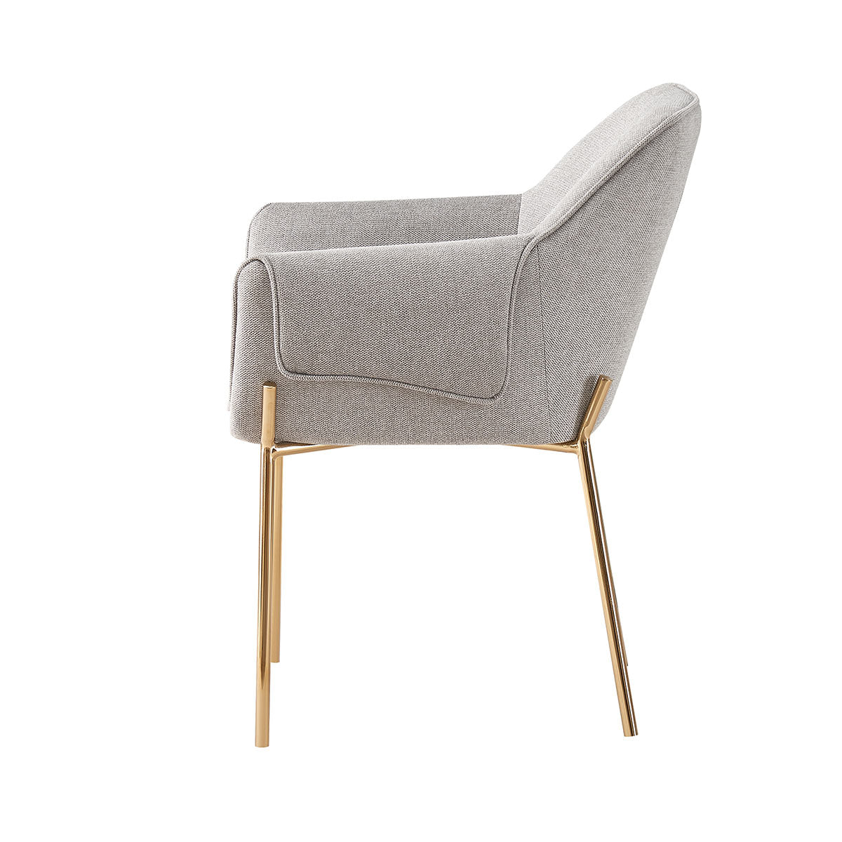 Silla Toronto Gris Fondo Blanco Vista Lateral