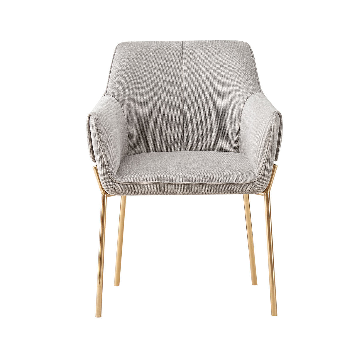 Silla Toronto Gris Fondo Blanco Vista Frontal