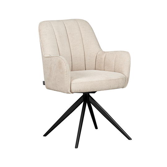 Silla Amsterdam Beige, vista en perspectiva