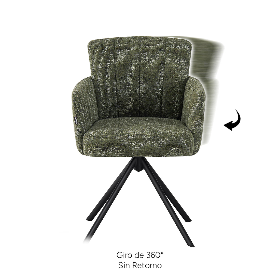 Silla Pontevedra, mecanismo de giro 360° sin retorno