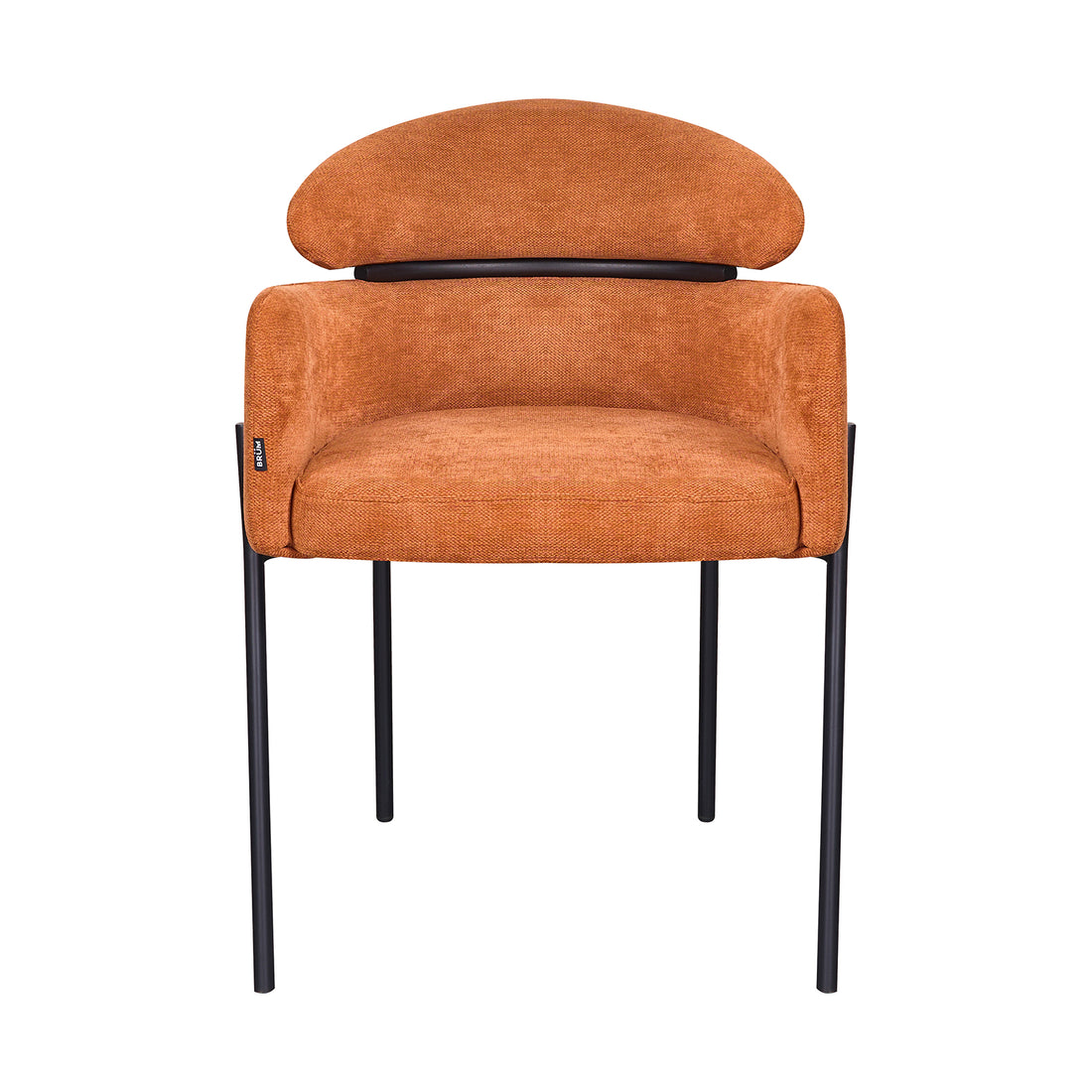 Silla Padua Naranja Vista en Perspectiva