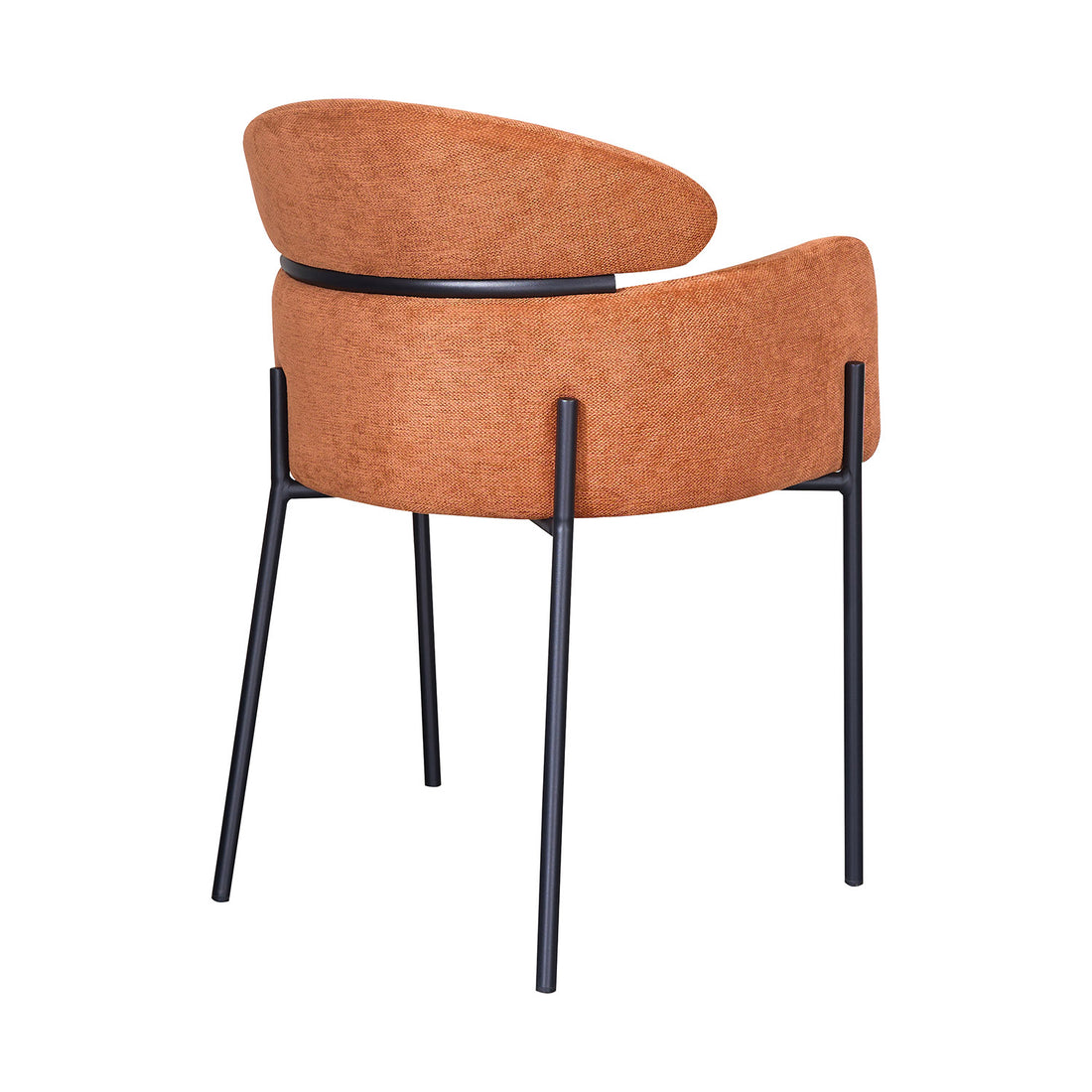 Silla Padua Naranja Vista en Perspectiva Trasera