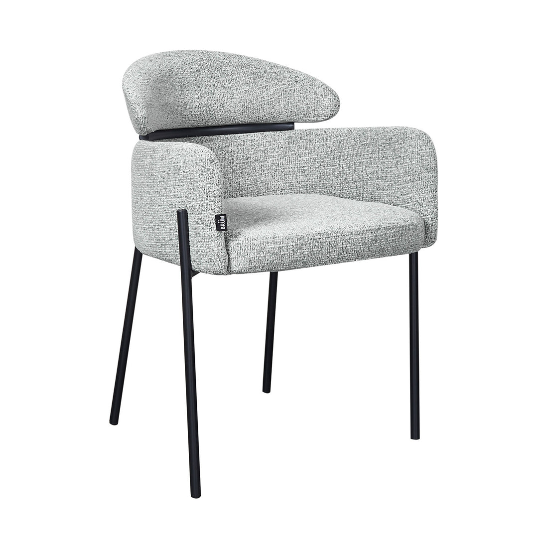 Silla Padua Present Gris Vista en Perspectiva