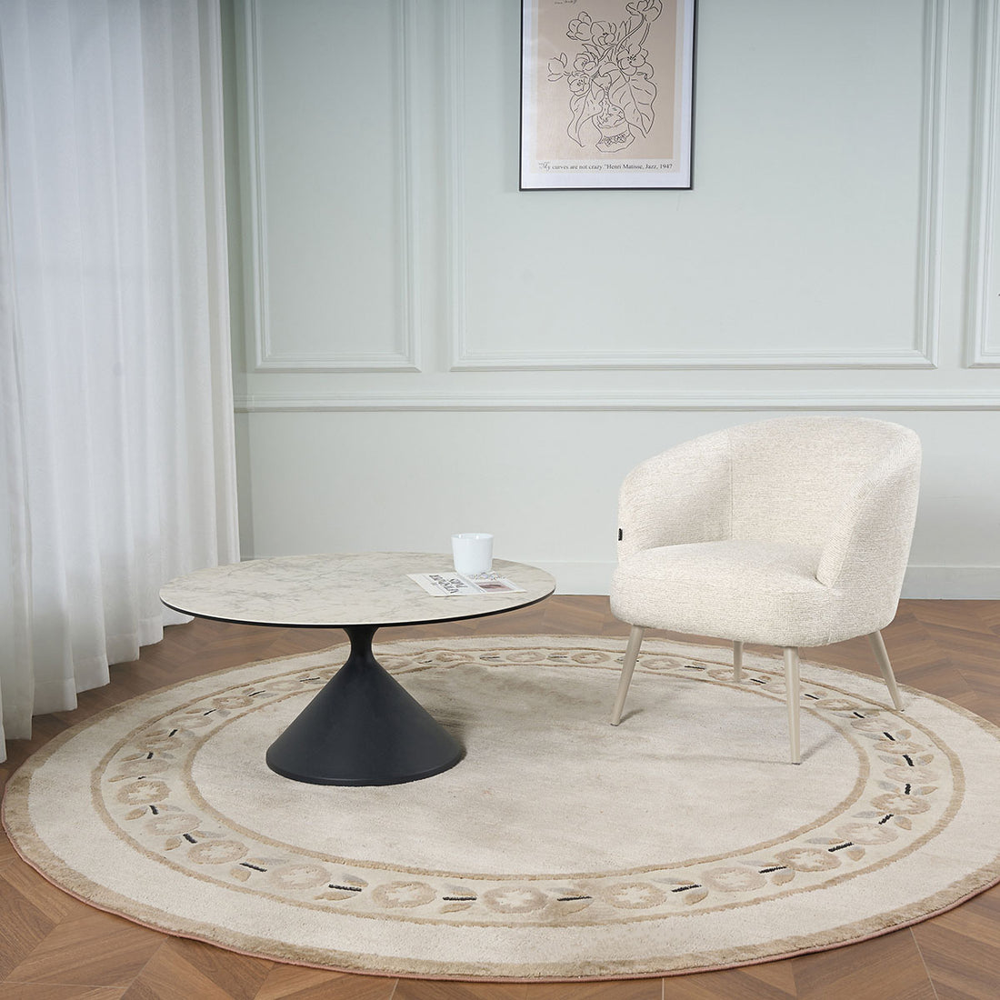 Sillón individual Perugia Beige Vista de producto 2