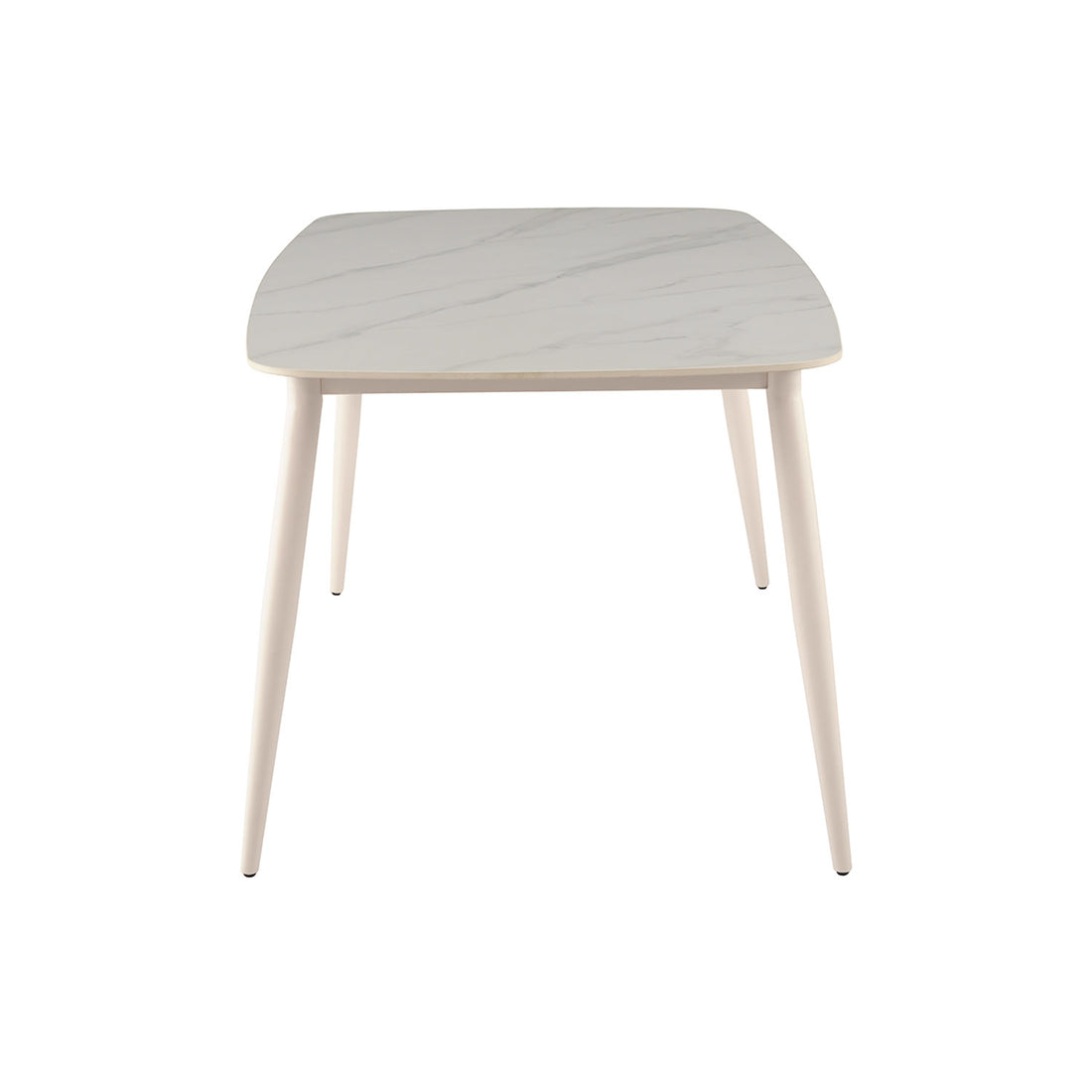 Mesa de comedor Bangkok Blanca 160cm Vista lateral