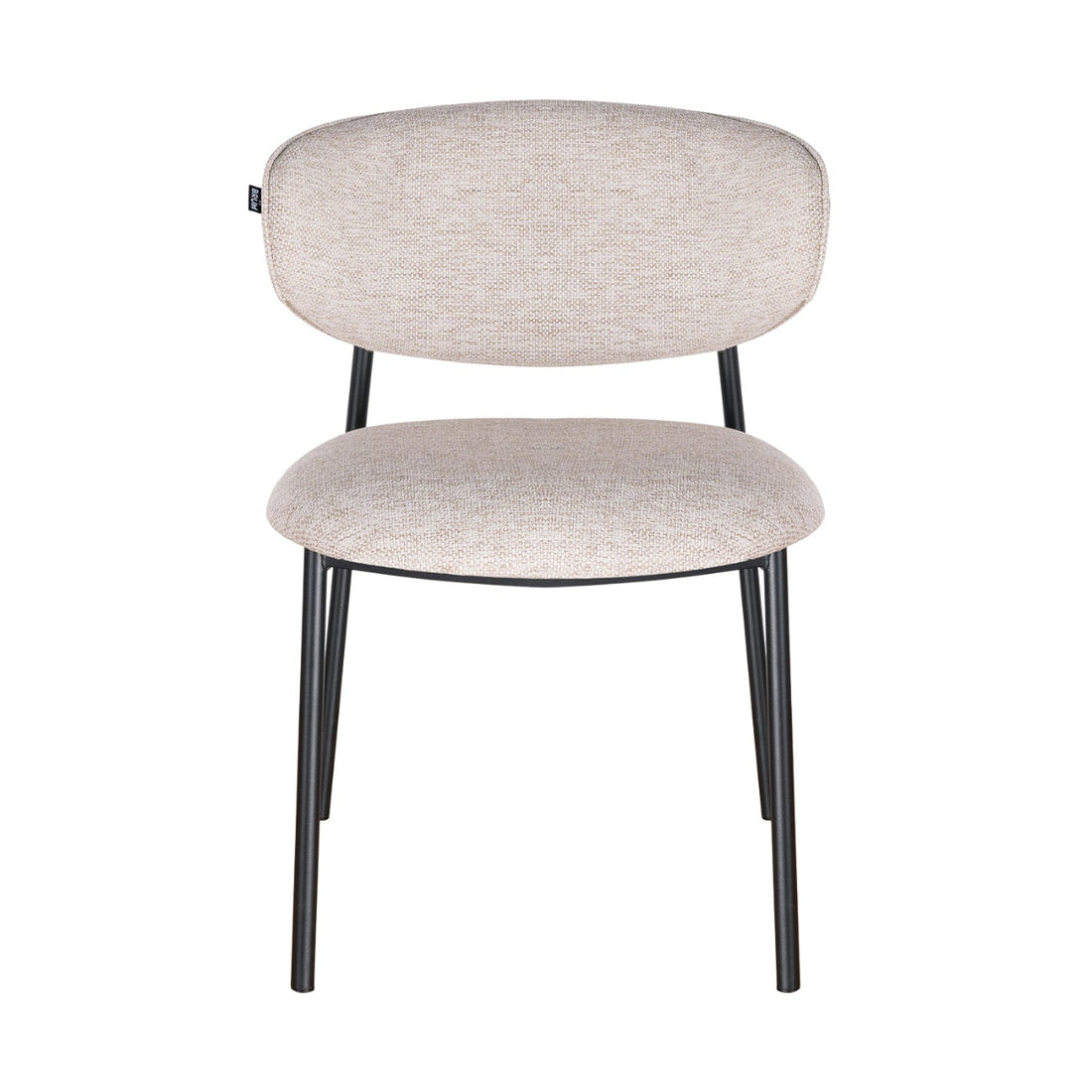 Silla Sicilia Beige Pata negra Vista Frontal