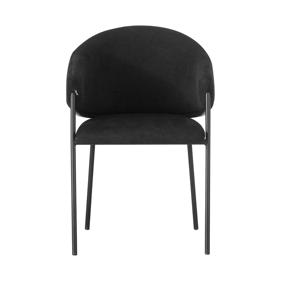 Silla Berlin pata negra, color Negro, vista frontal