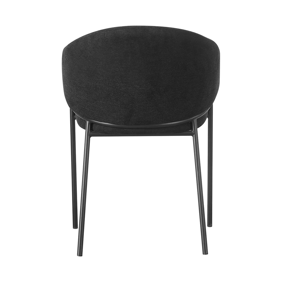 Silla Berlin pata negra, color Negro, vista posterior