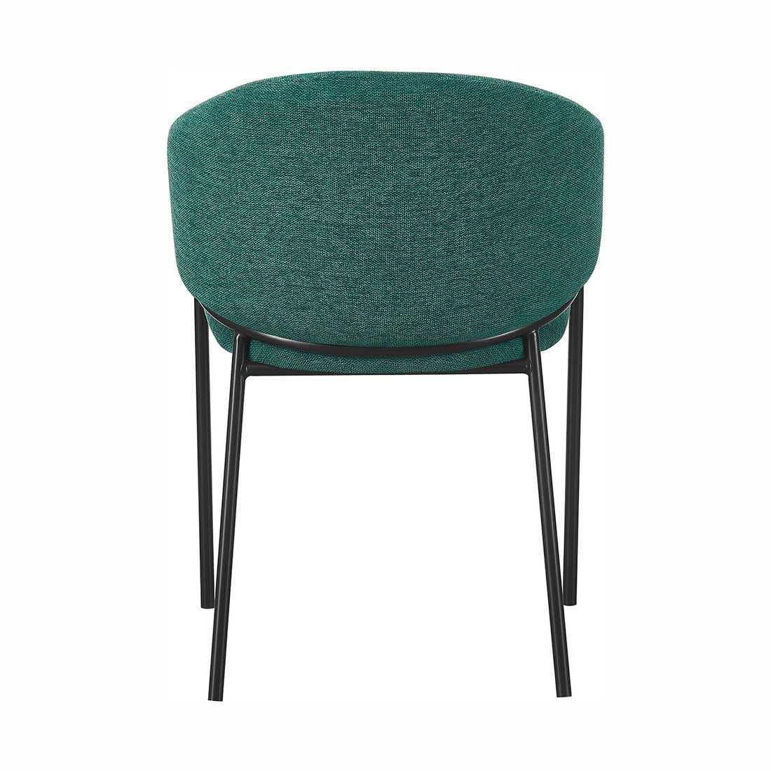 Silla Berlin pata negra verde fondo blanco vista posterior