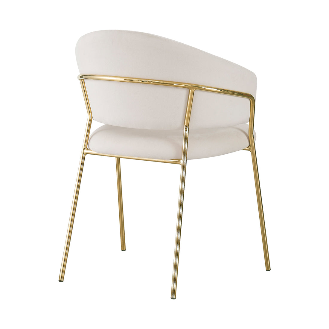 Silla Bilbao marfil fondo blanco vista en perspectiva trasera