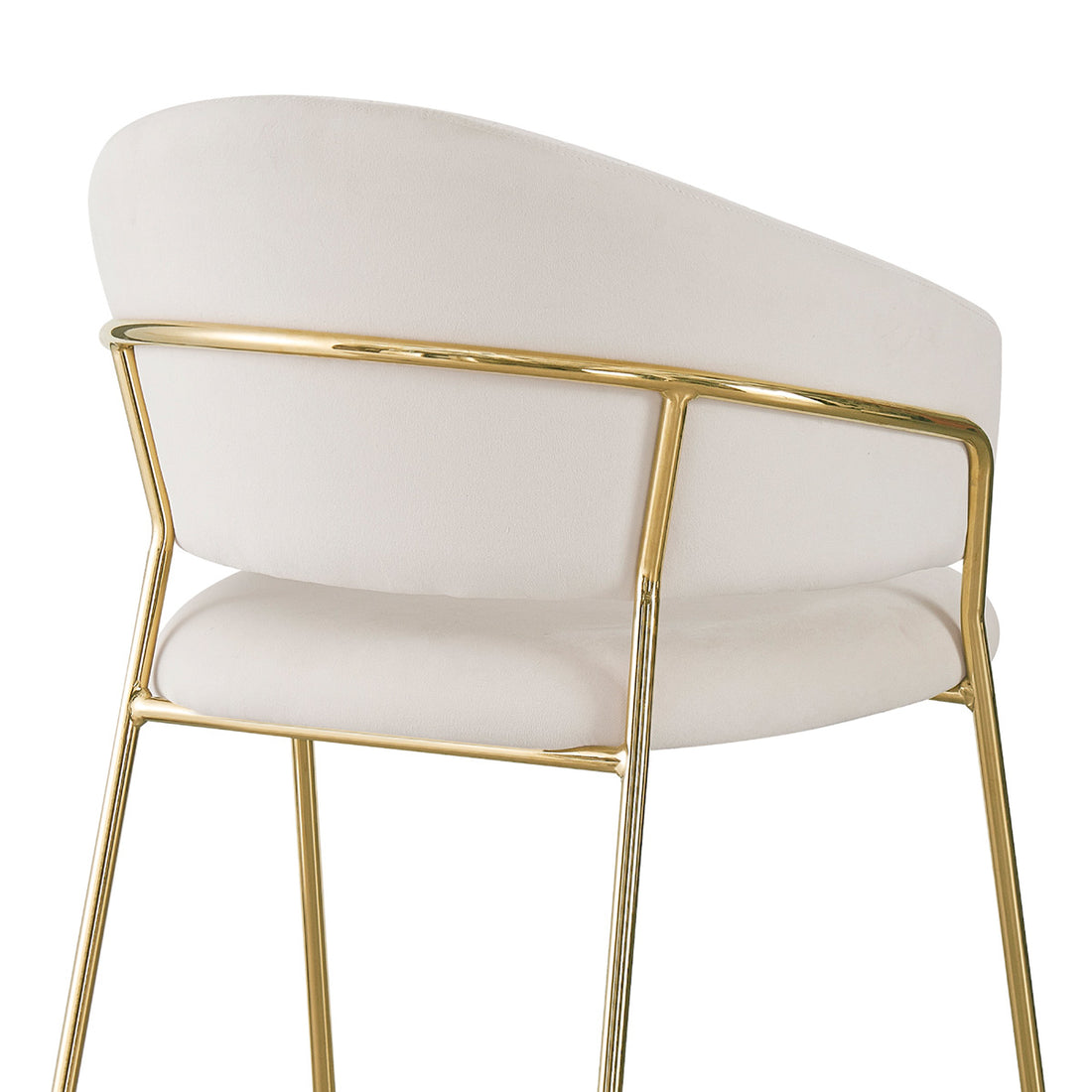 Silla Bilbao marfil fondo blanco vista de detalle trasero