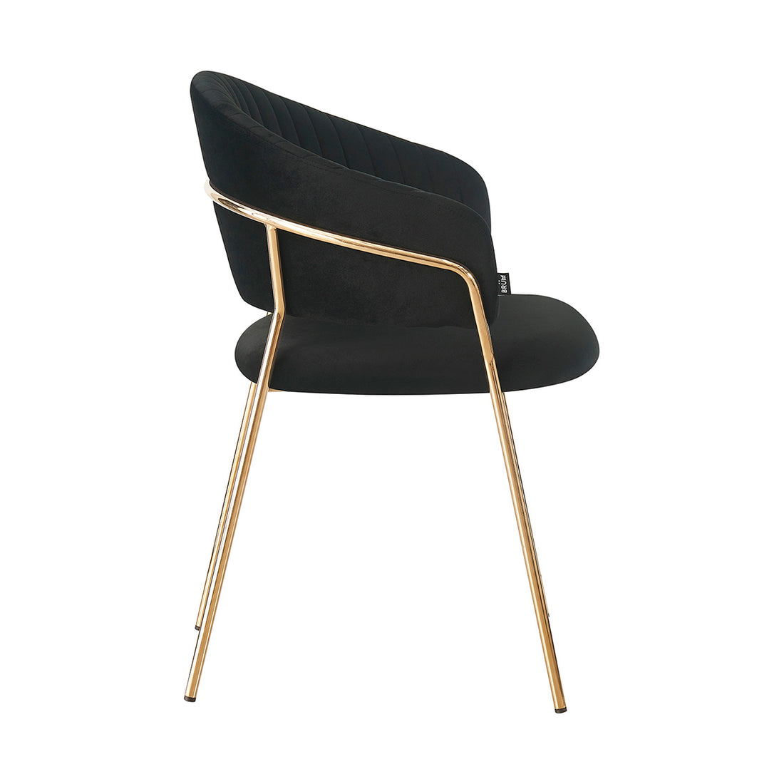 Silla Bilbao Negro fondo blanco vista lateral