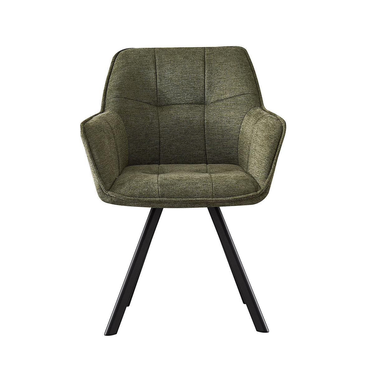 Silla Boston olivo fondo blanco vista frontal