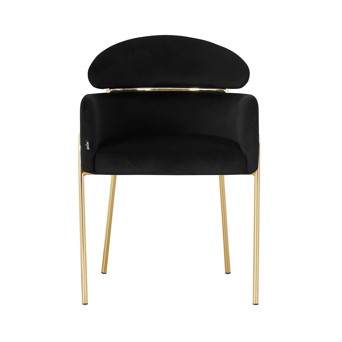 Silla Corey Negro fondo blanco vista frontal