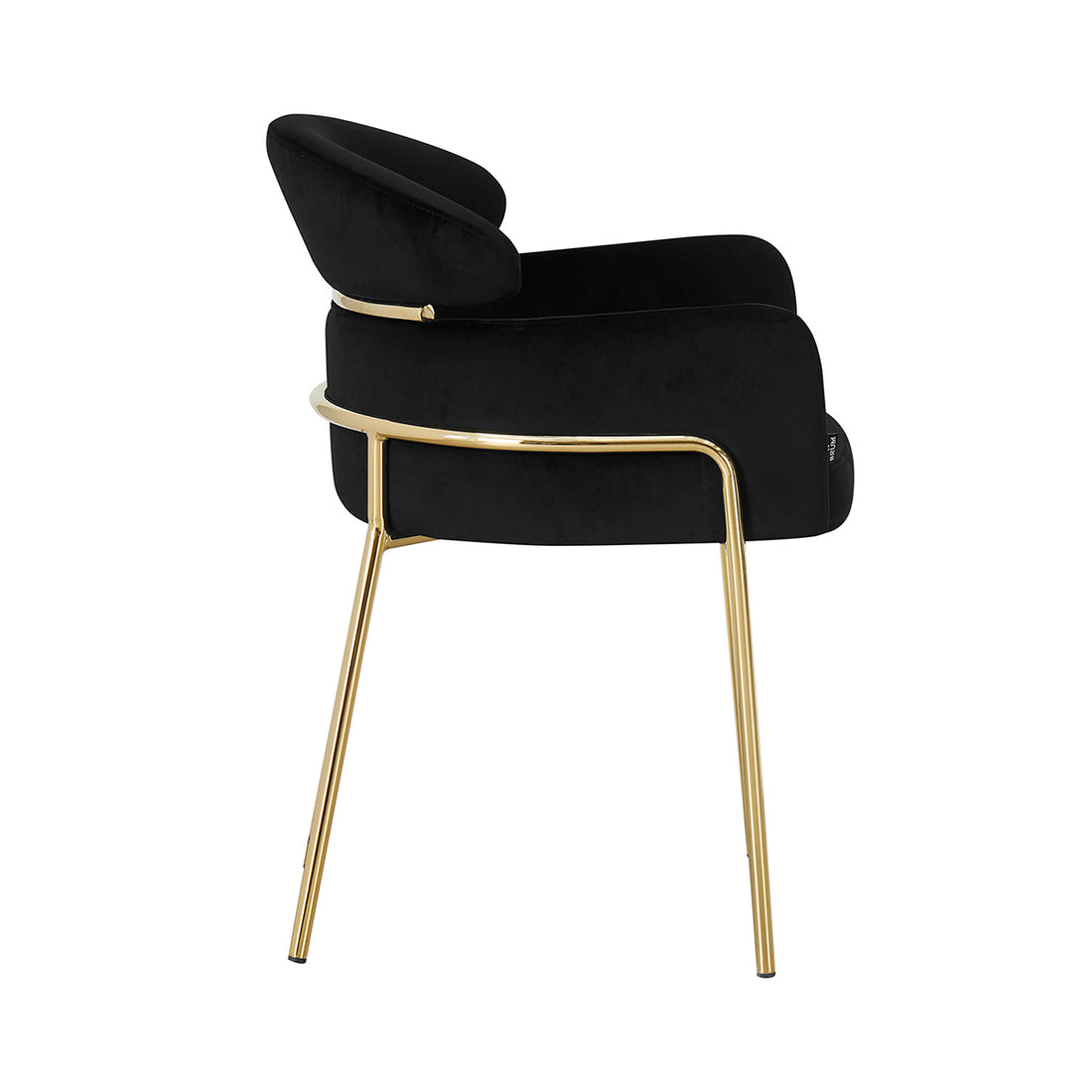 Silla Corey Negro fondo blanco vista lateral