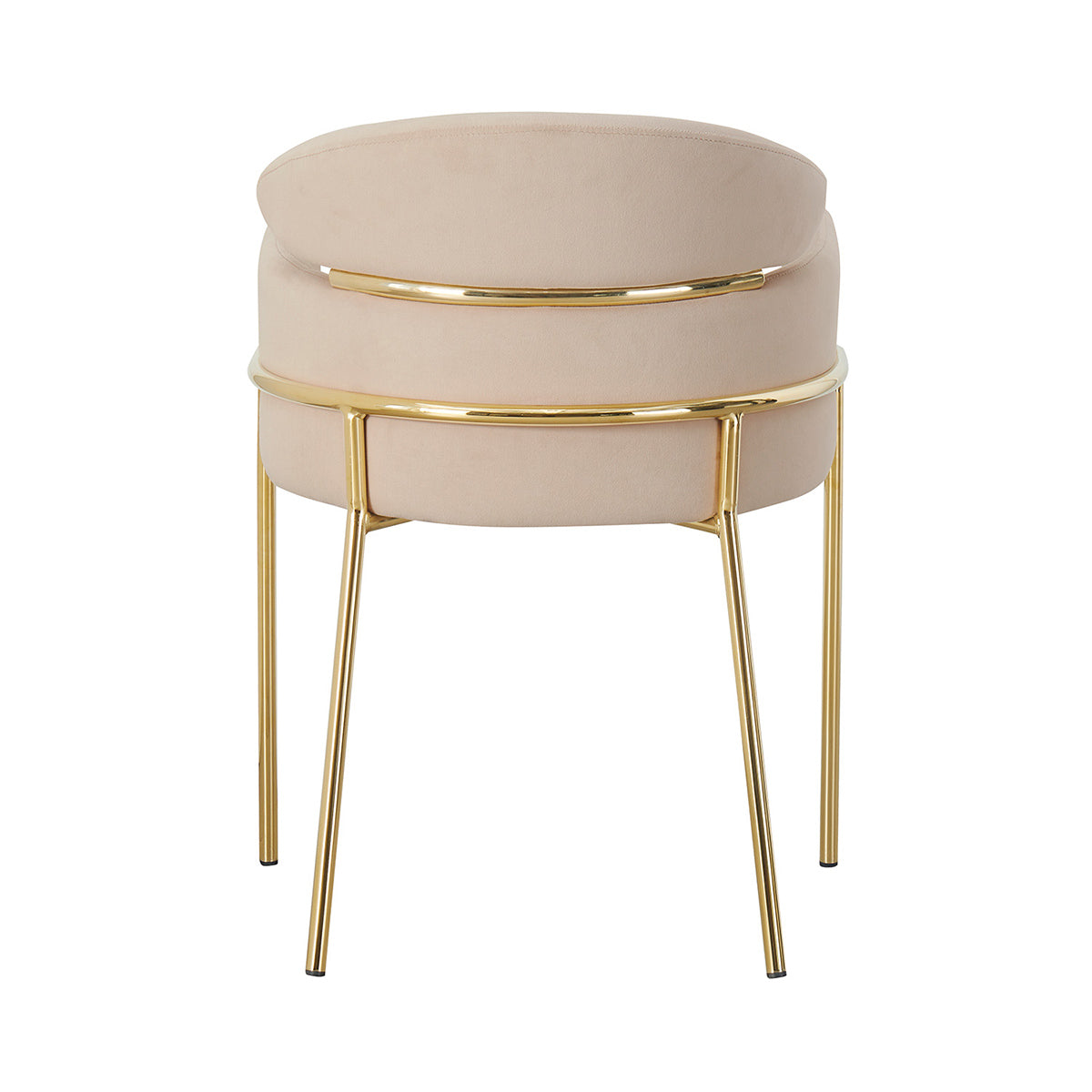 Silla corey taupé fondo blanco vista posterior