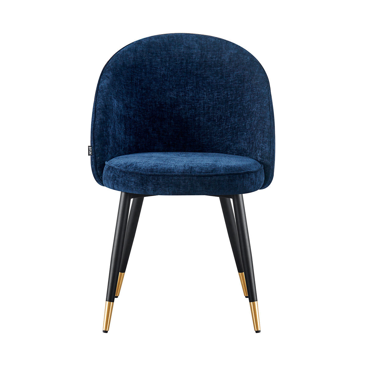 Silla Roodas azul fondo blanco vista frontal