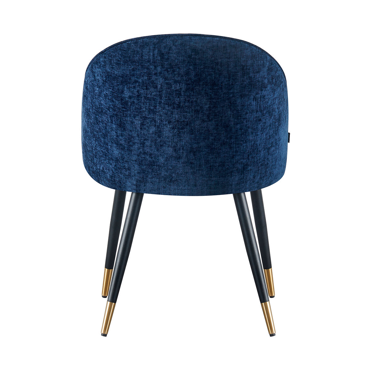 Silla Roodas azul fondo blanco vista posterior