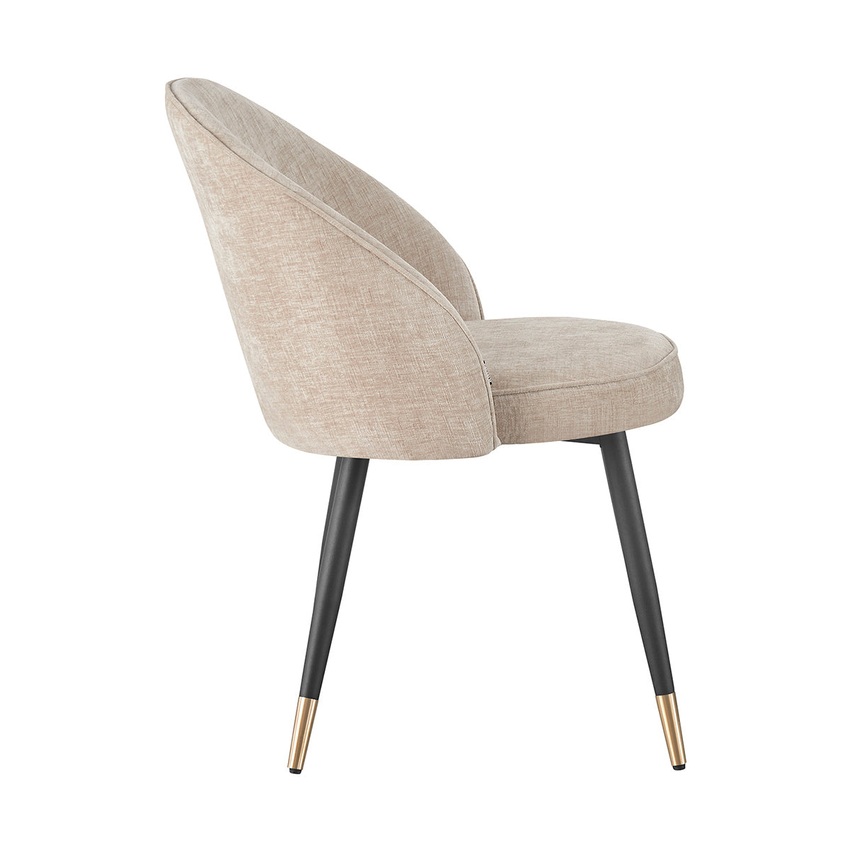 Silla Roodas beige fondo blanco vista lateral