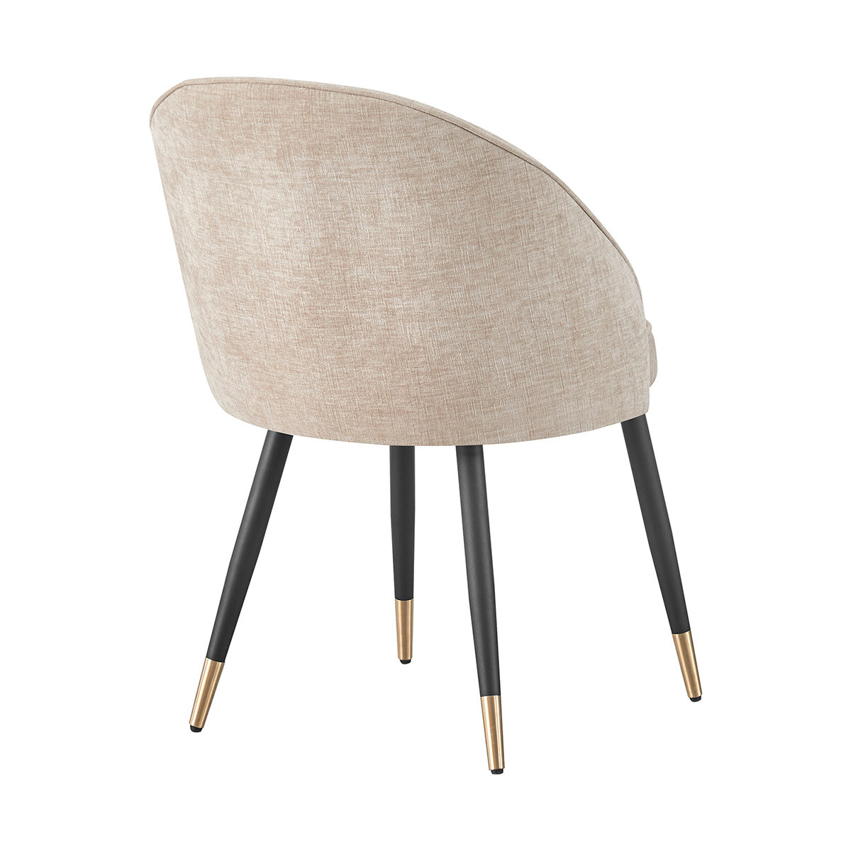 Silla Roodas beige fondo blanco vista en perspectiva trasera