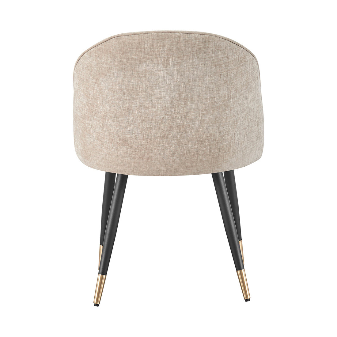 Silla Roodas beige fondo blanco vista posterior