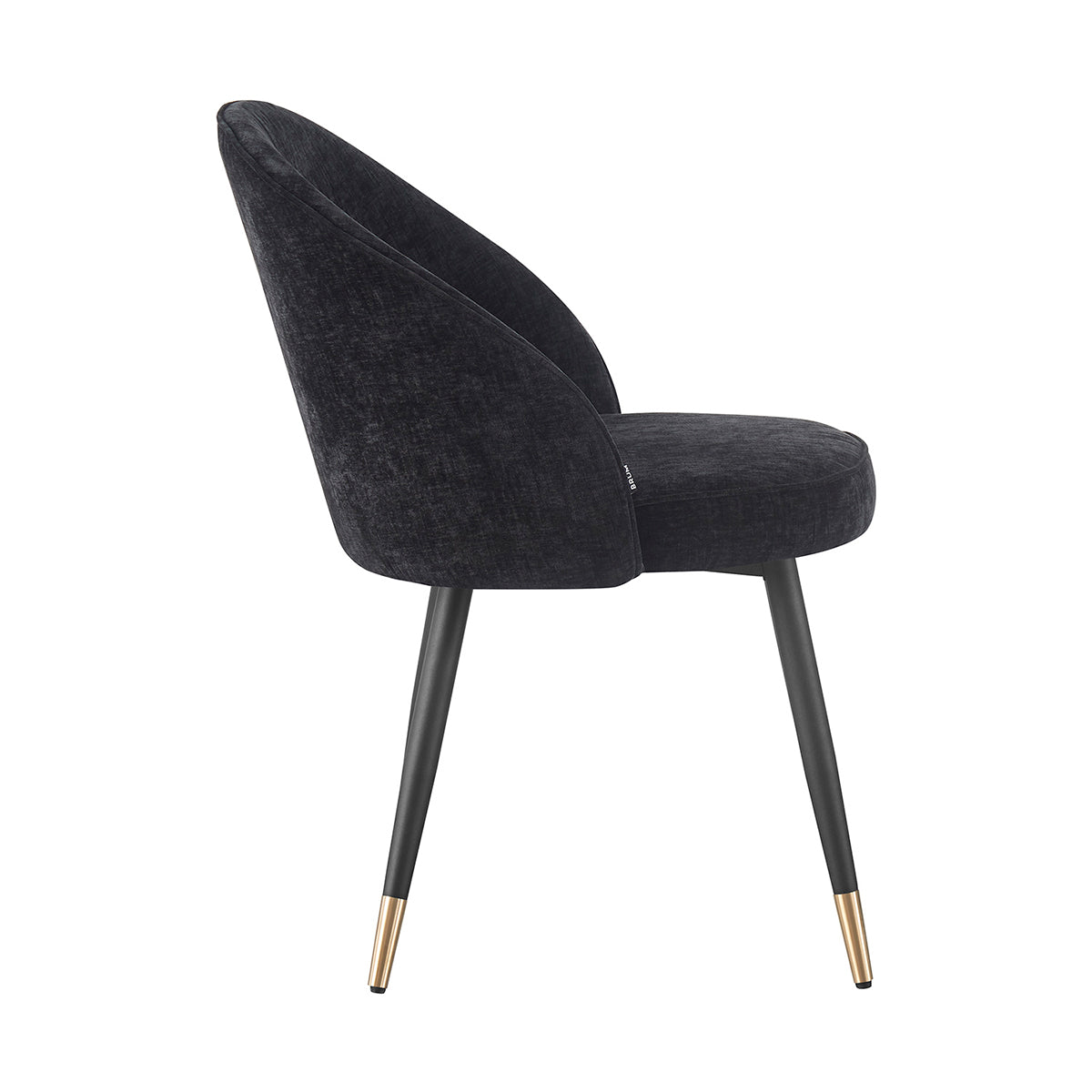 Silla Roodas negro fondo blanco vista lateral