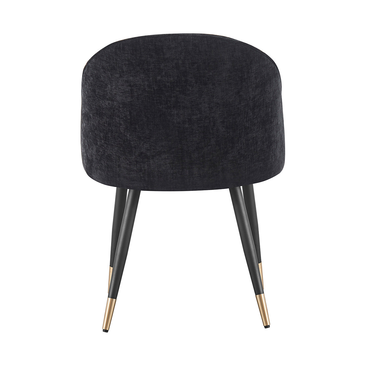 Silla Roodas negra fondo blanco vista posterior