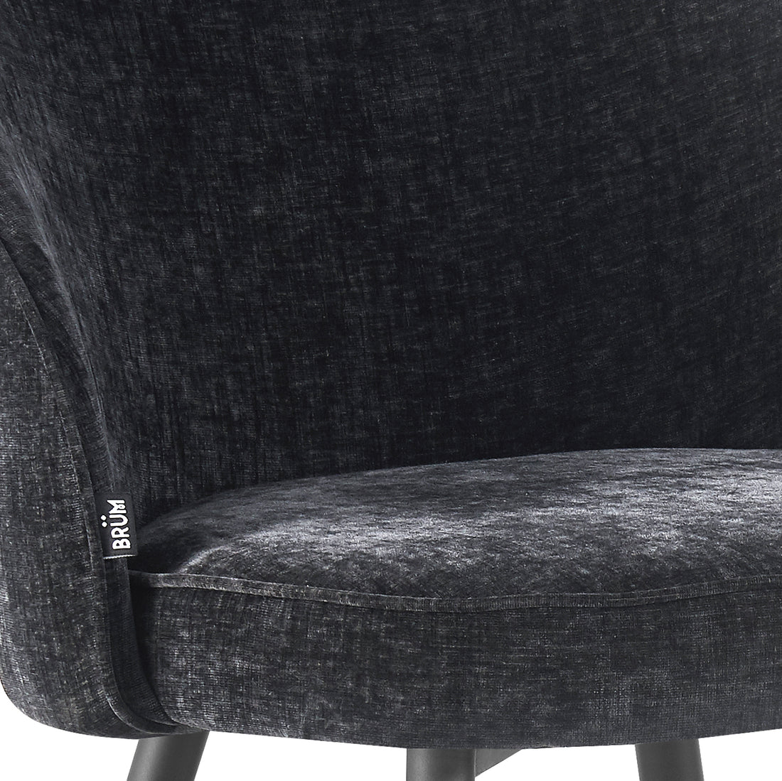 Detalle de textura Silla Roodas negra