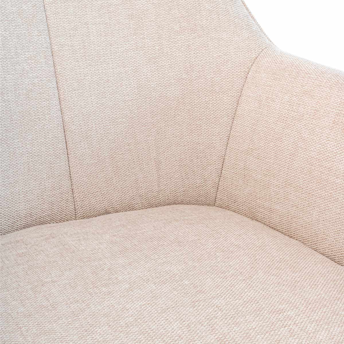 Detalle respaldo Silla Toronto para negra color beige en fondo blanco