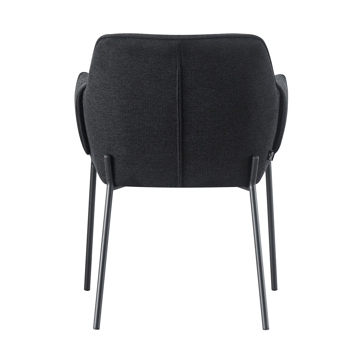 Silla Toronto para negra color negro fondo blanco vista posterior