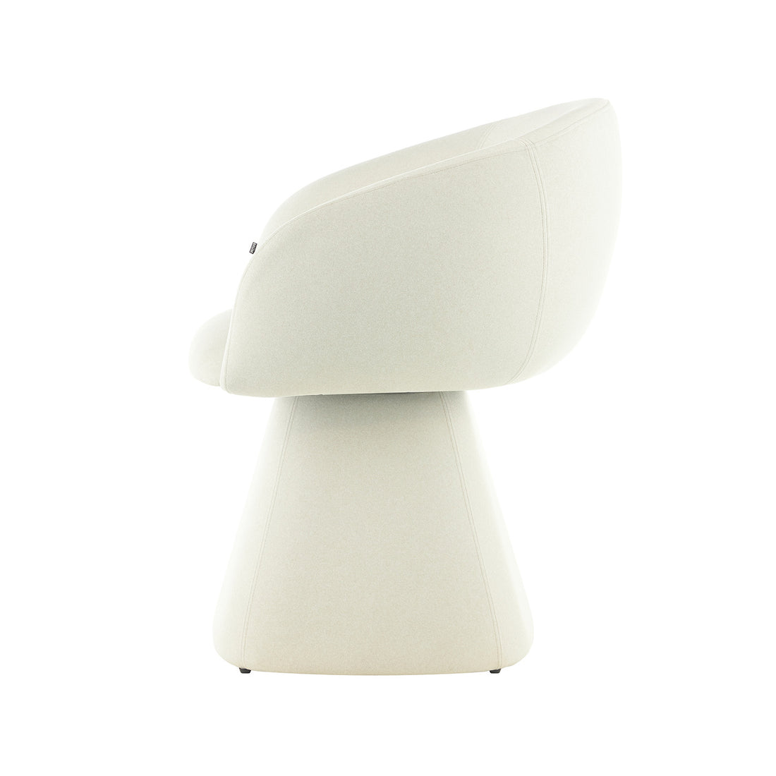 Silla Doha Crema Vista Lateral 