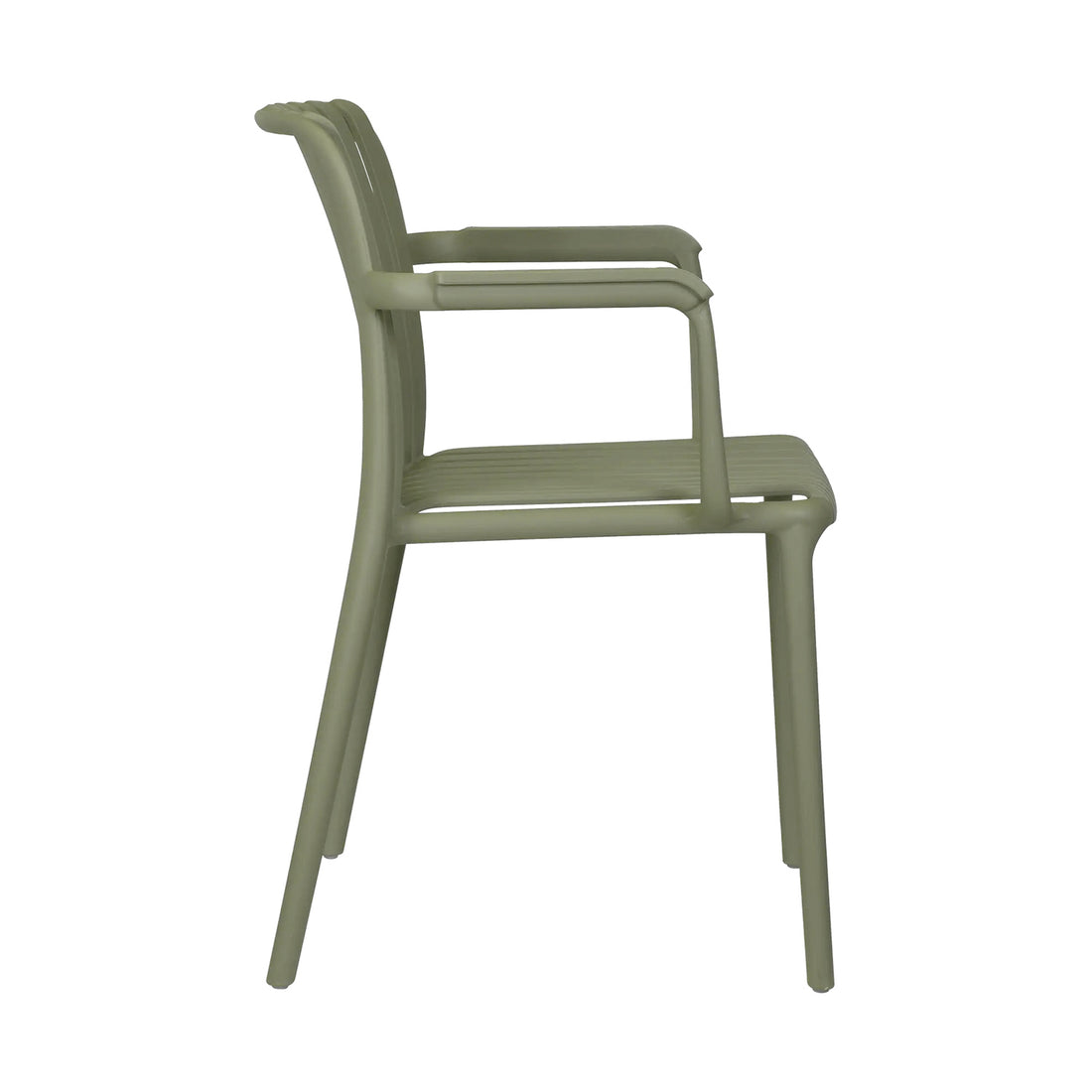 Silla de Exterior Menorca Olivo Vista Lateral