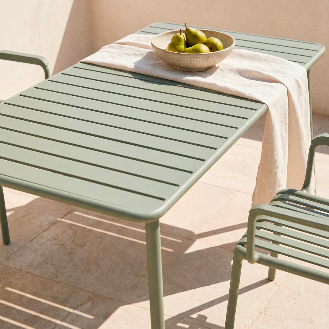 Silla de Exterior Menorca Olivo Detalle del Asiento