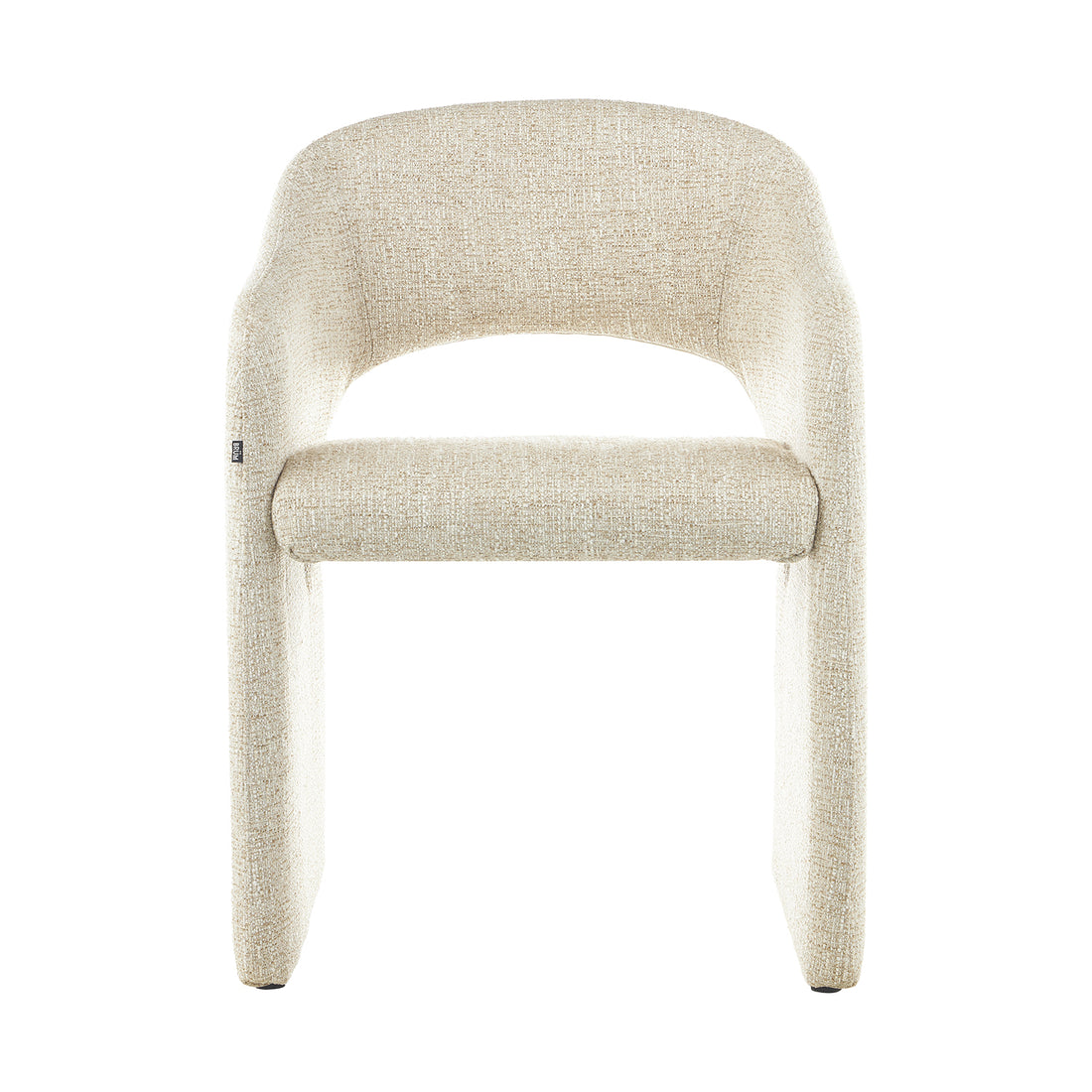 Silla Kuwait Beige Vista Frontal con Fondo Blanco