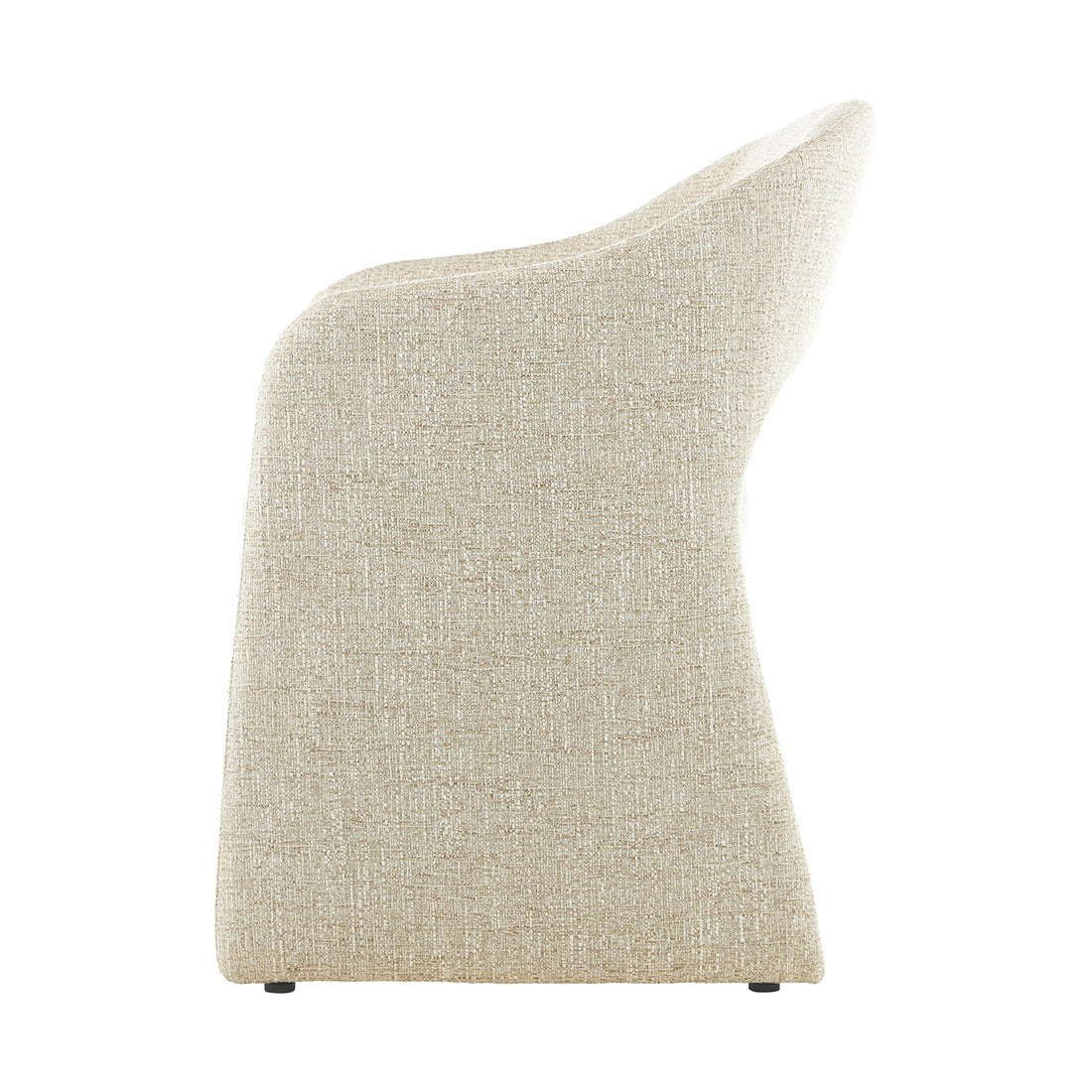 Silla Kuwait Beige Vista Lateral con Fondo Blanco
