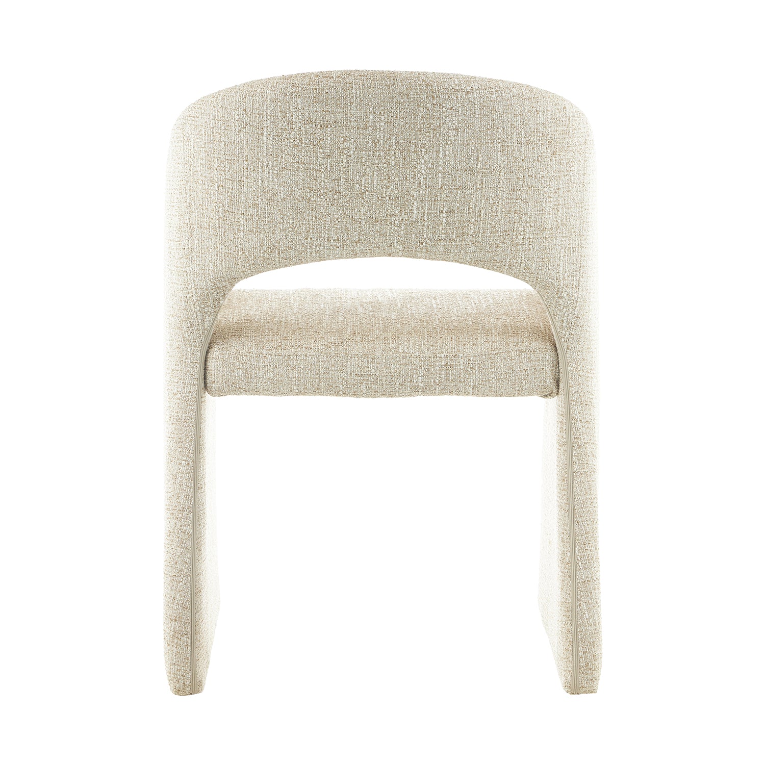 Silla Kuwait Beige Vista Trasera con Fondo Blanco