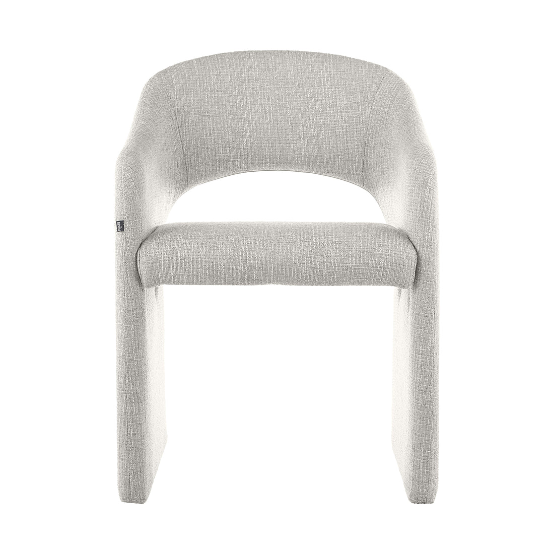 Silla Kuwait Gris Vista Frontal en Fondo Blanco 