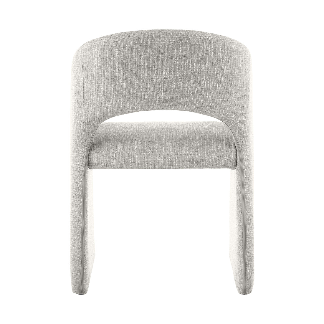 Silla Kuwait Gris Vista Trasera en Fondo blanco 
