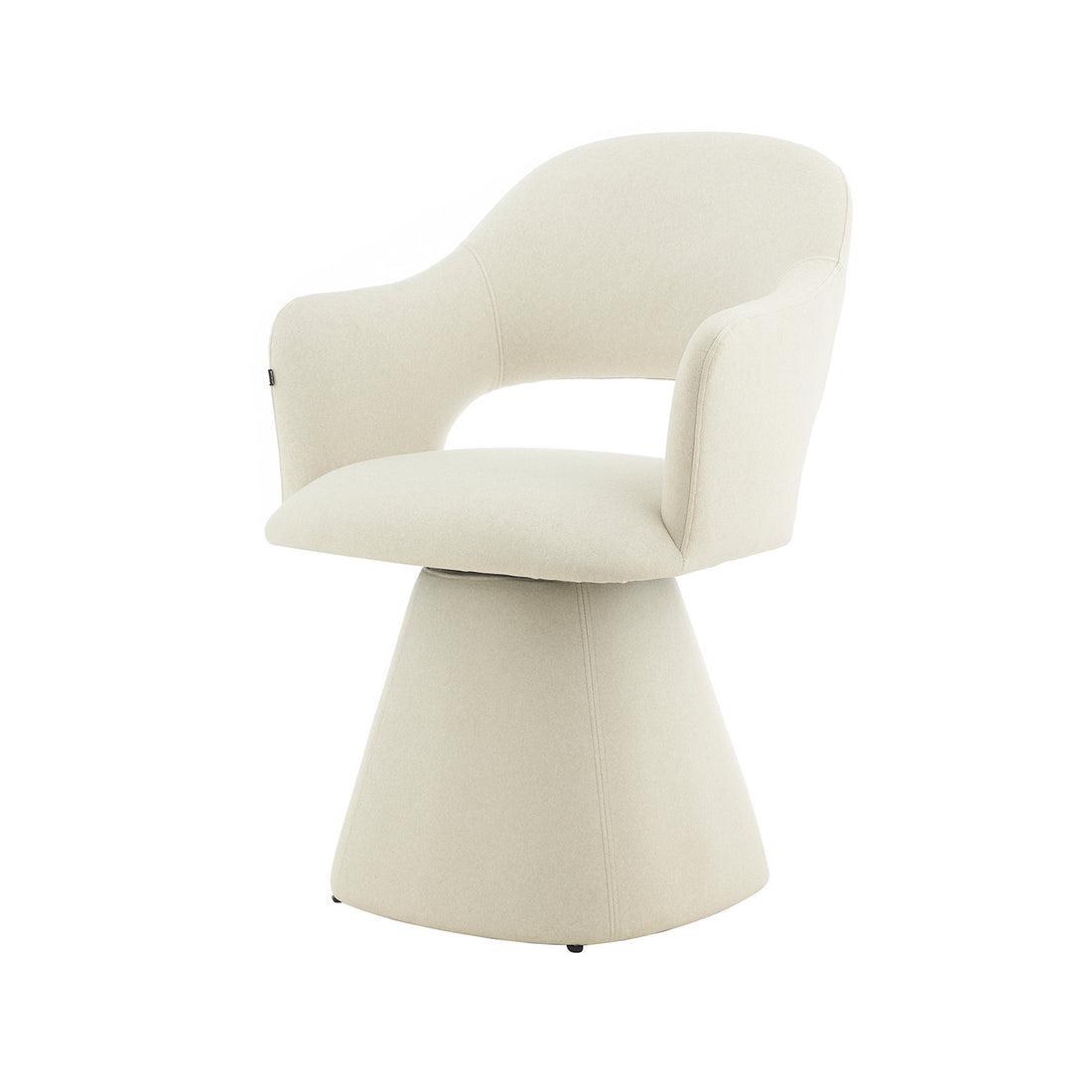 Silla Muscat Crema Vista Lateral en Fondo Blanco