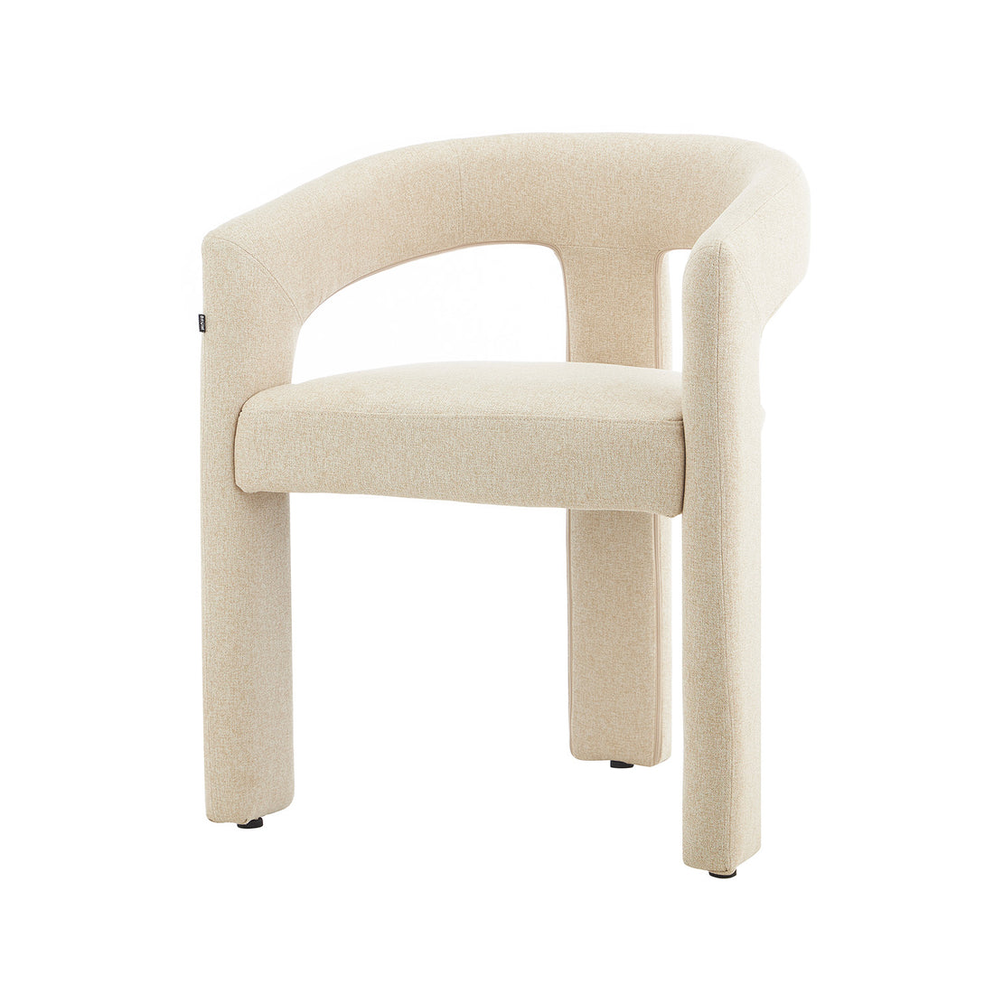 Silla Qatar Beige Vista a Perspectiva