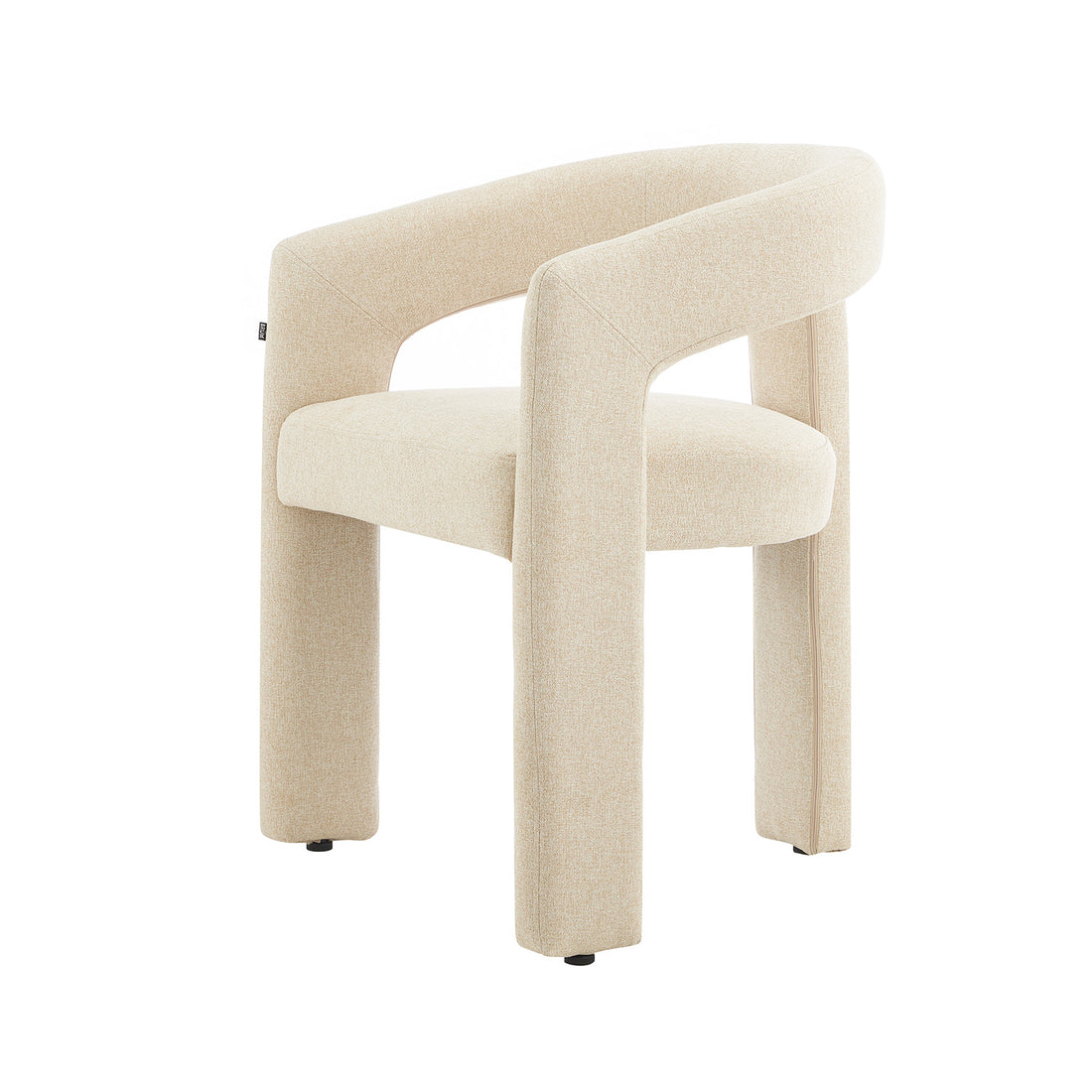 Silla Qatar Beige Vista Lateral