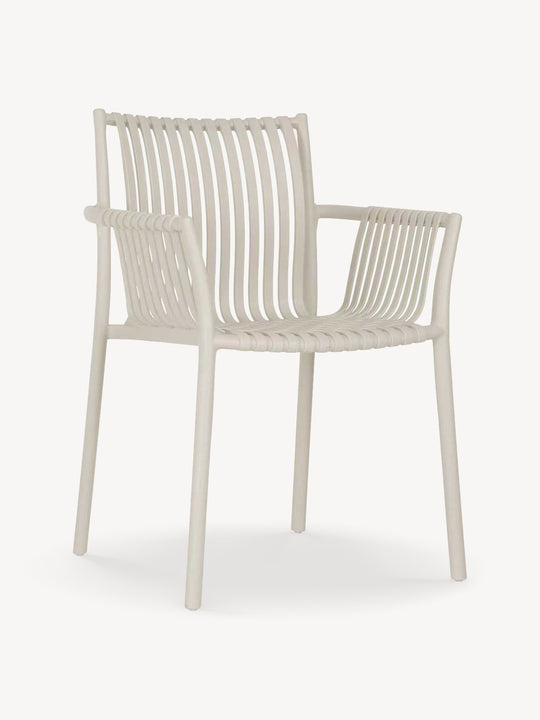 Silla de exterior Palma crema