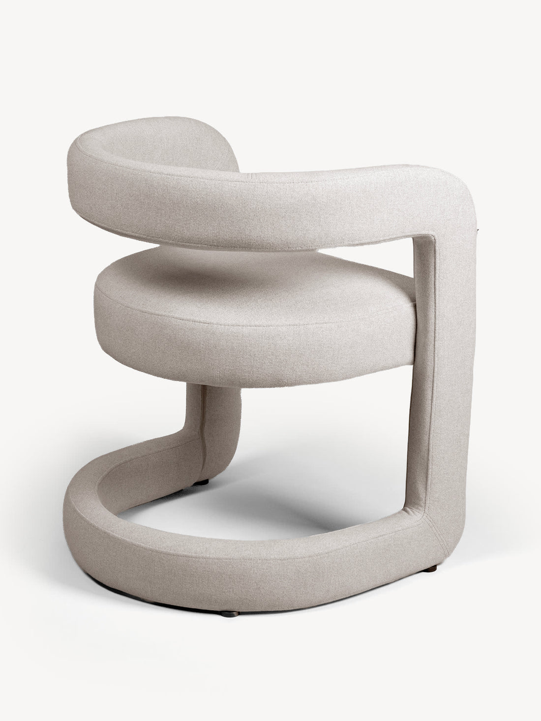 Silla Abu Dhabi beige, vista trasera